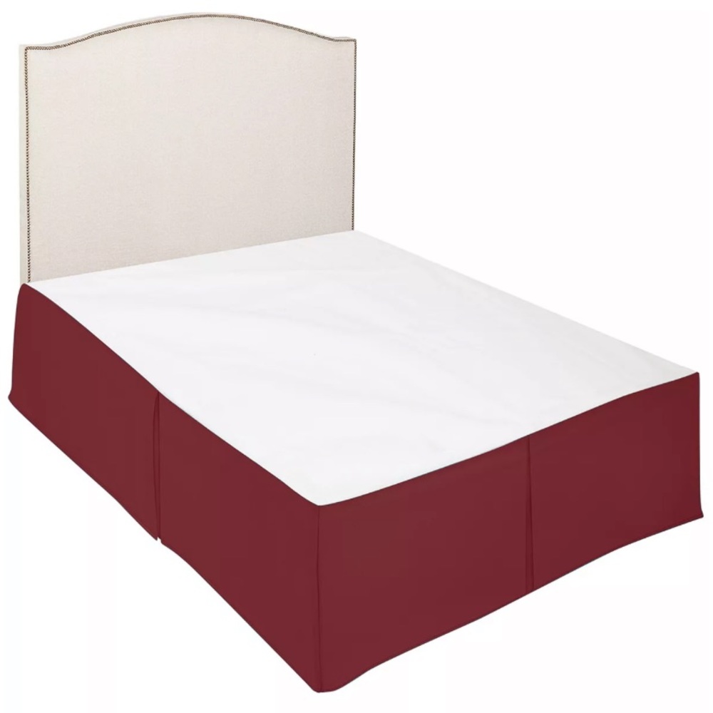 14" Drop Bed Skirt in burgundy cal king size
